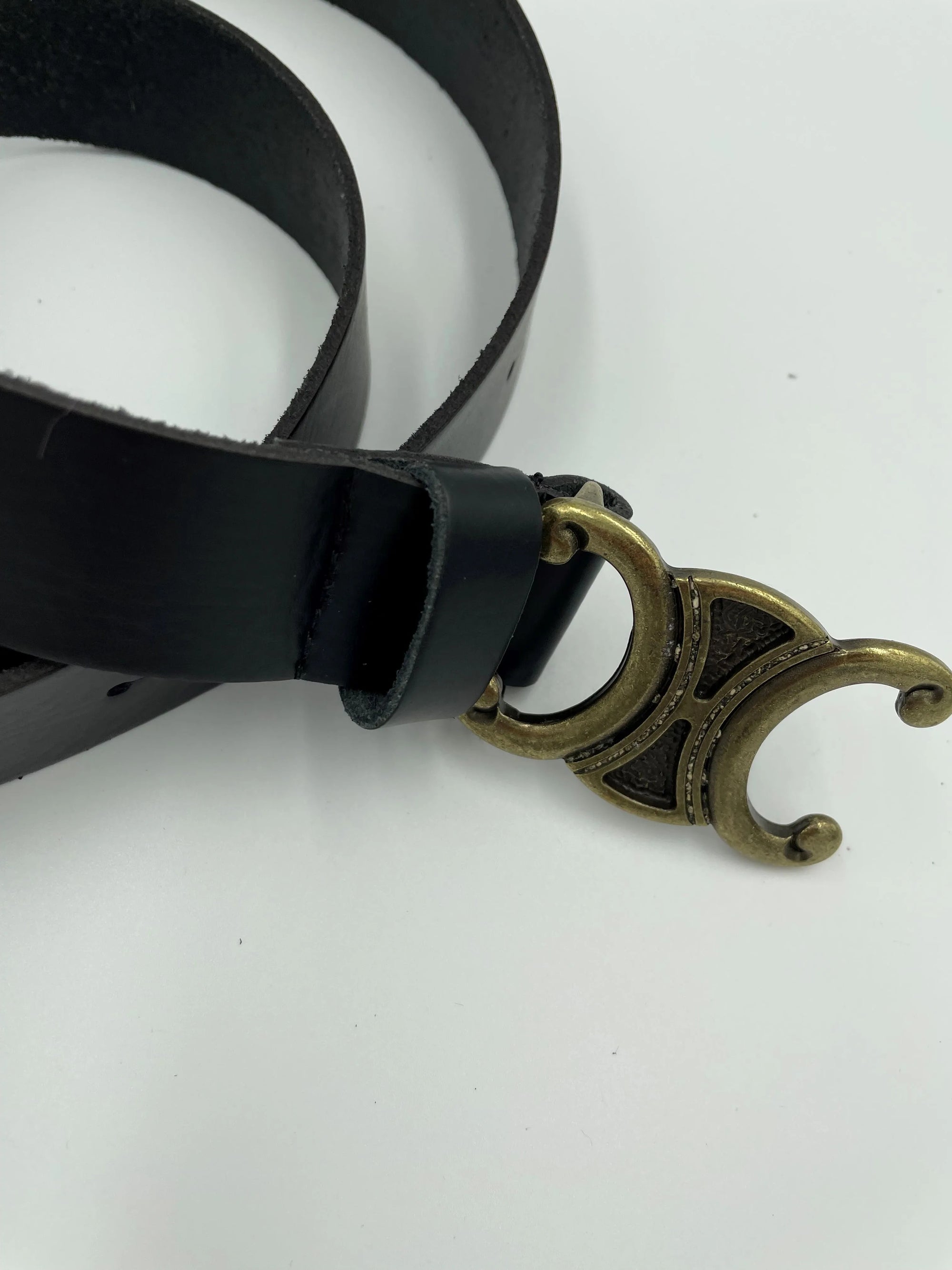30850 plain belt black gold