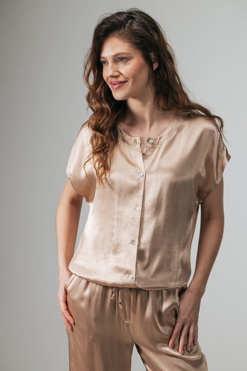LabeL Dot Top Moos – Ecru Melange
