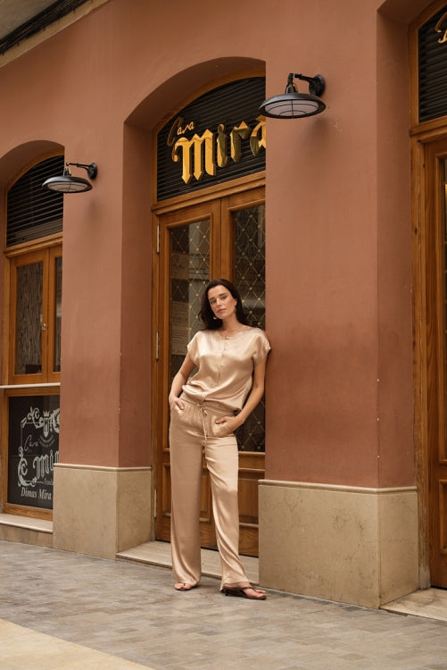 LabeL Dot Top Moos – Ecru Melange