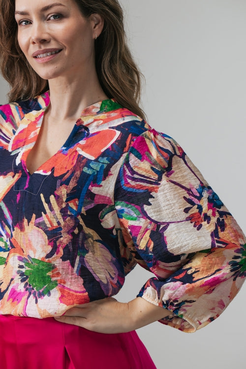 LabeL Dot Blouse Annelies – Multicolor Bloemenprint