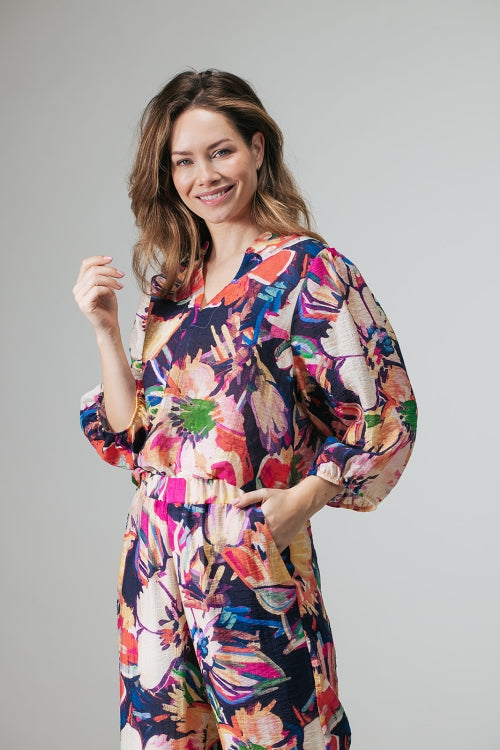 LabeL Dot Blouse Annelies – Multicolor Bloemenprint