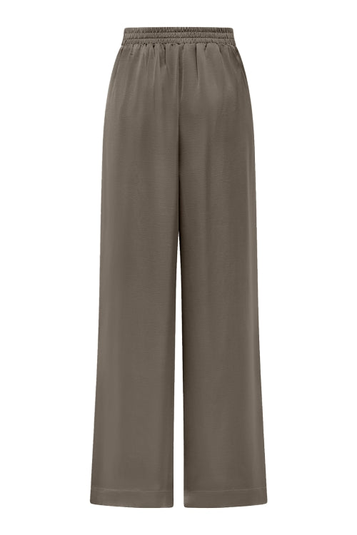 Wijde pantalon met bandplooi