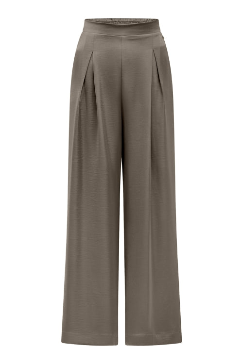 Wijde pantalon met bandplooi