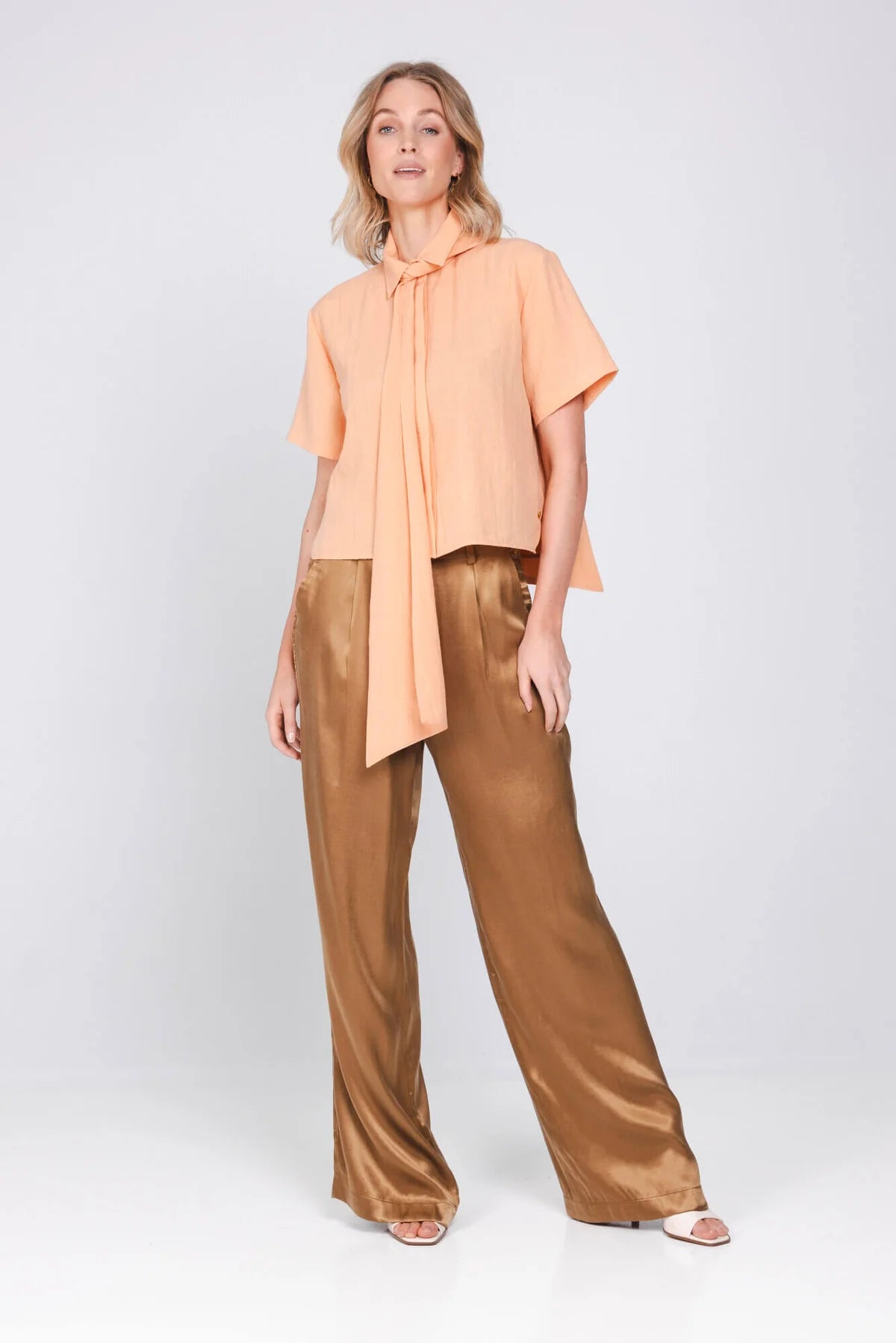 Accentil Calme Blouse – Peach Blush