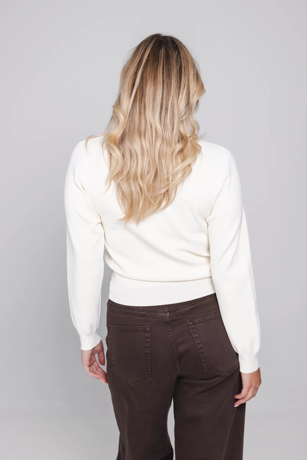 Rinae Knit Top - Warm Ivory
