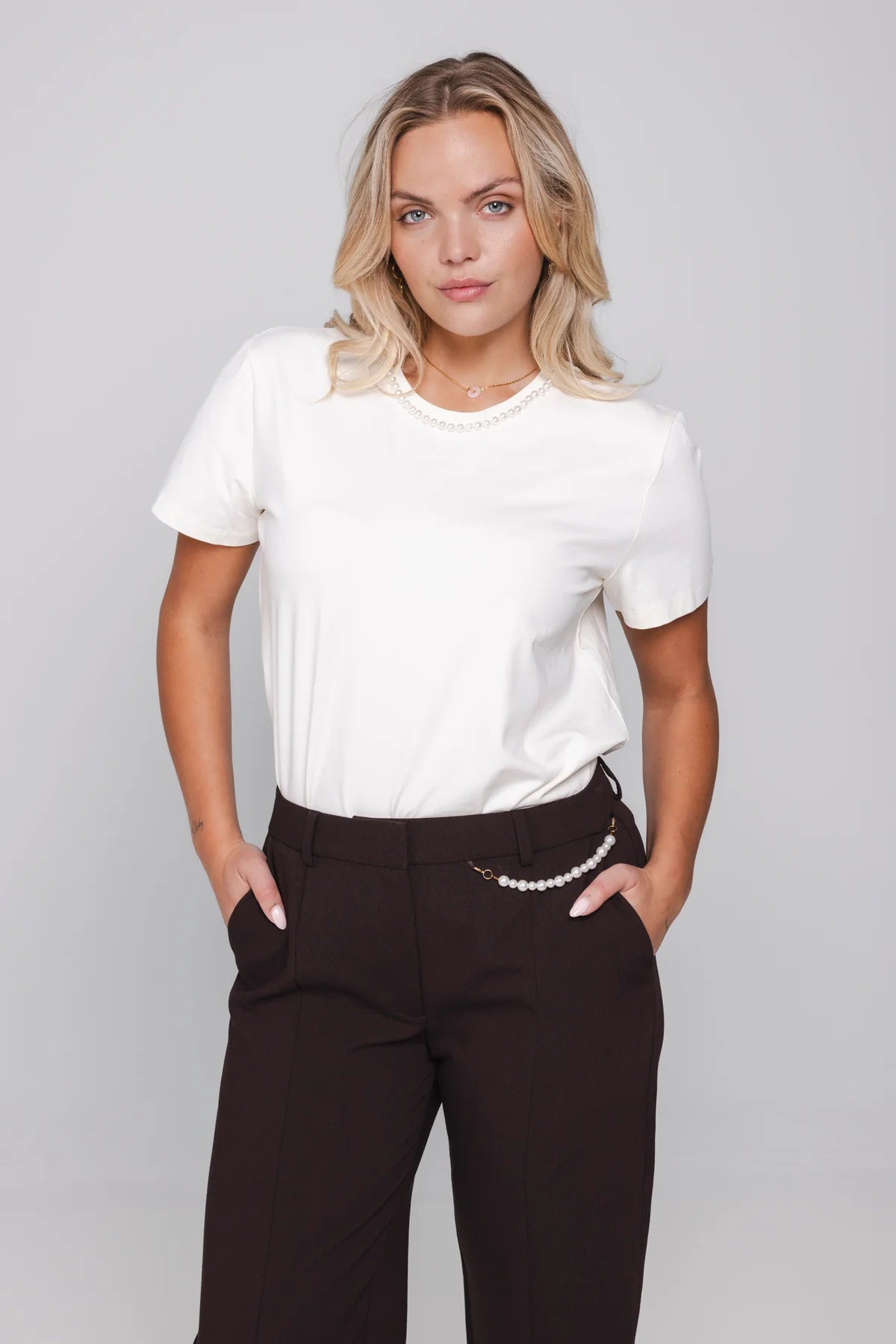Zeya T-Shirt - Warm Ivory
