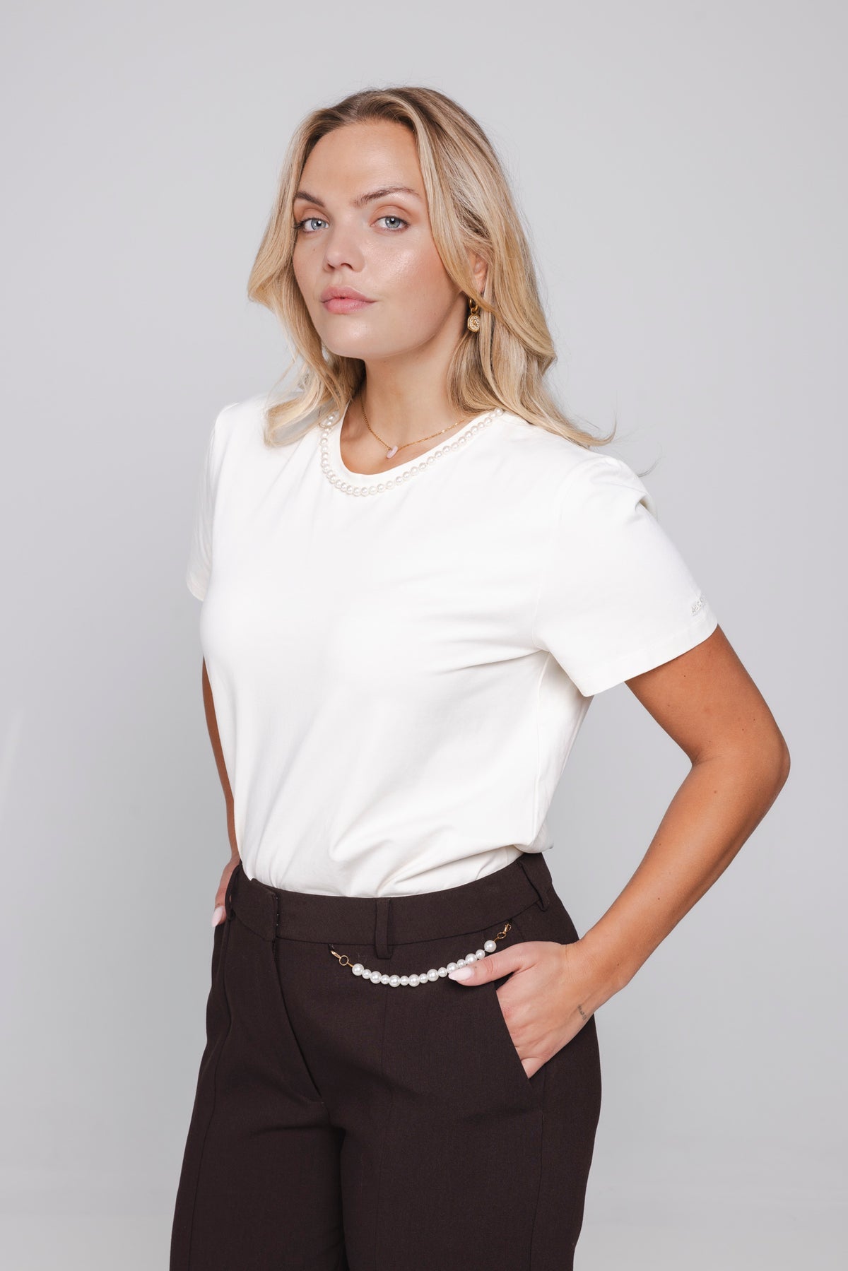Zeya T-Shirt - Warm Ivory