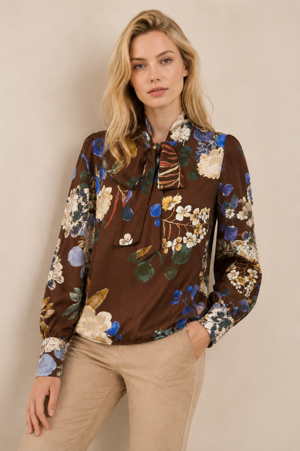 Blouse Jesse Print - Woods Choco