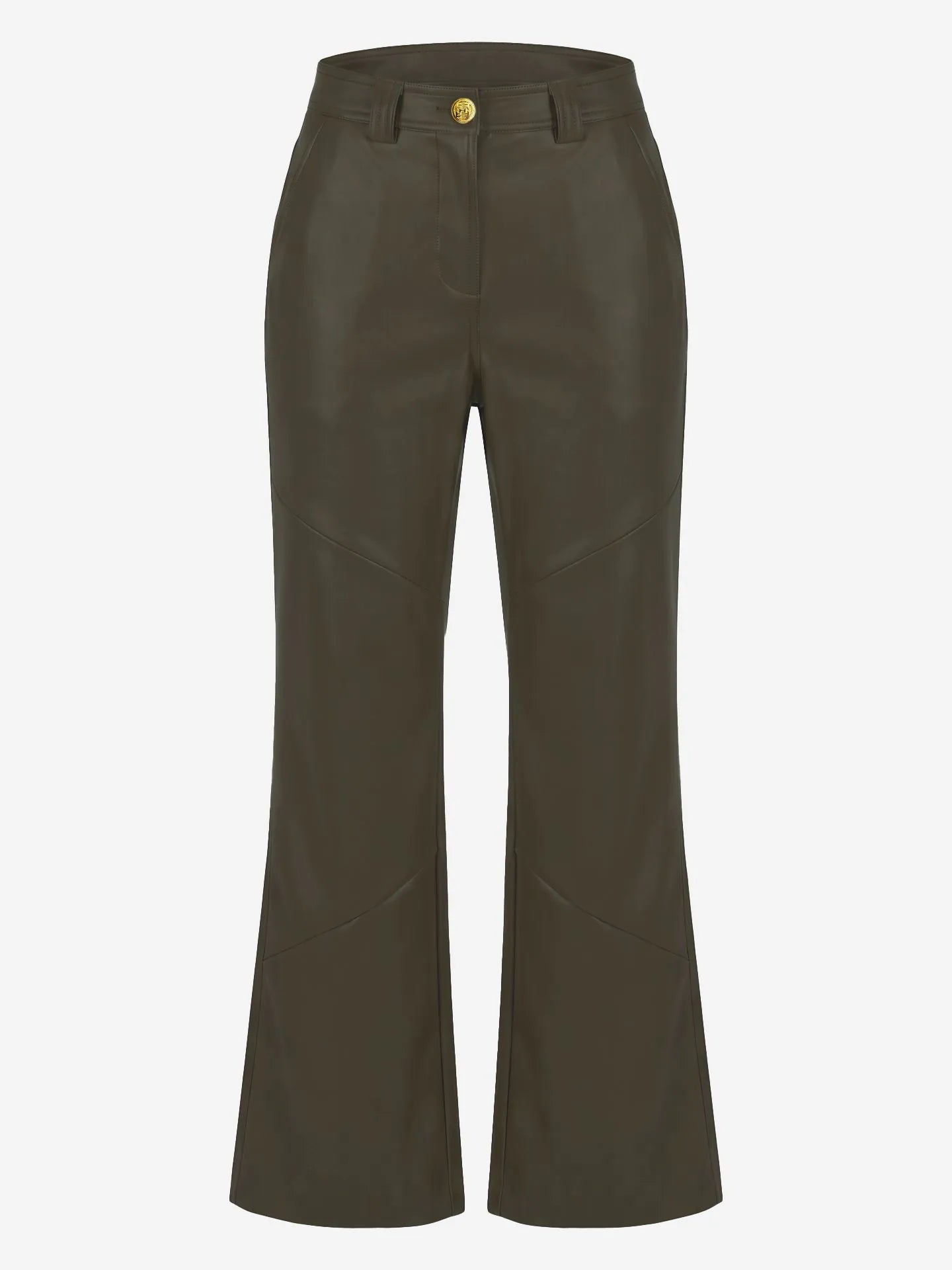 Jessy Pants Vegan leren broek met wide leg fit