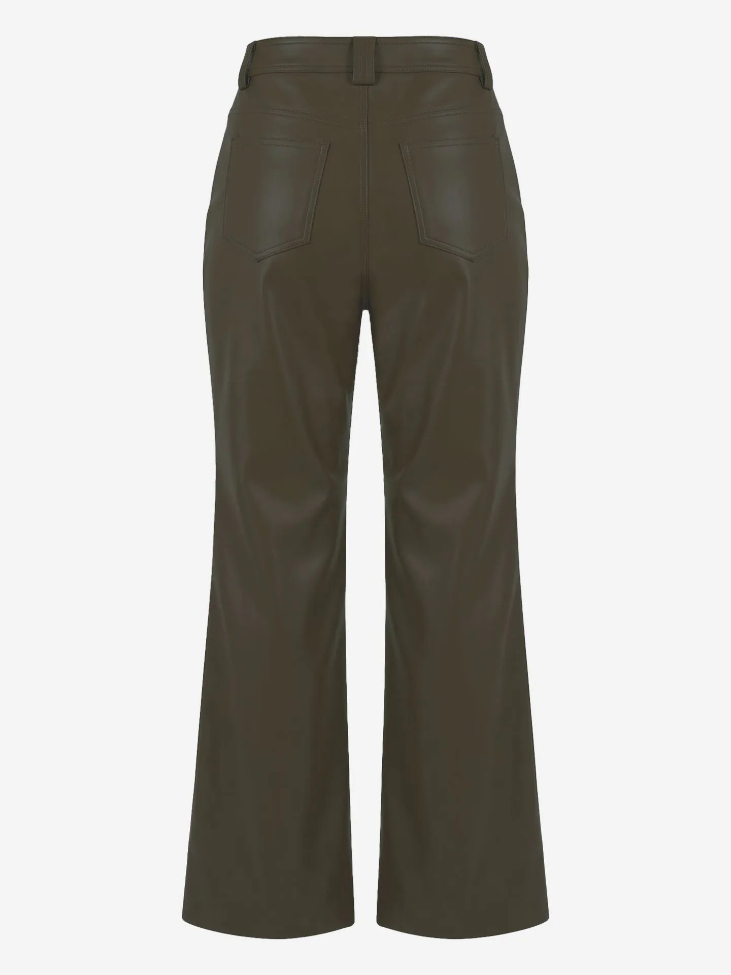 Jessy Pants Vegan leren broek met wide leg fit