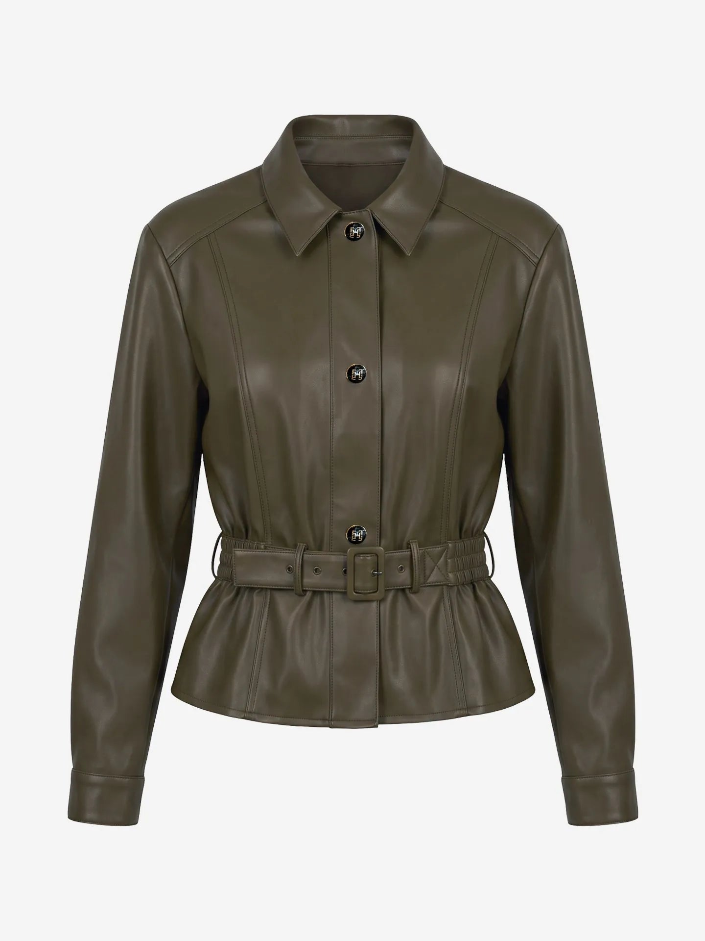Vegan leren top met ceintuur Picar Top