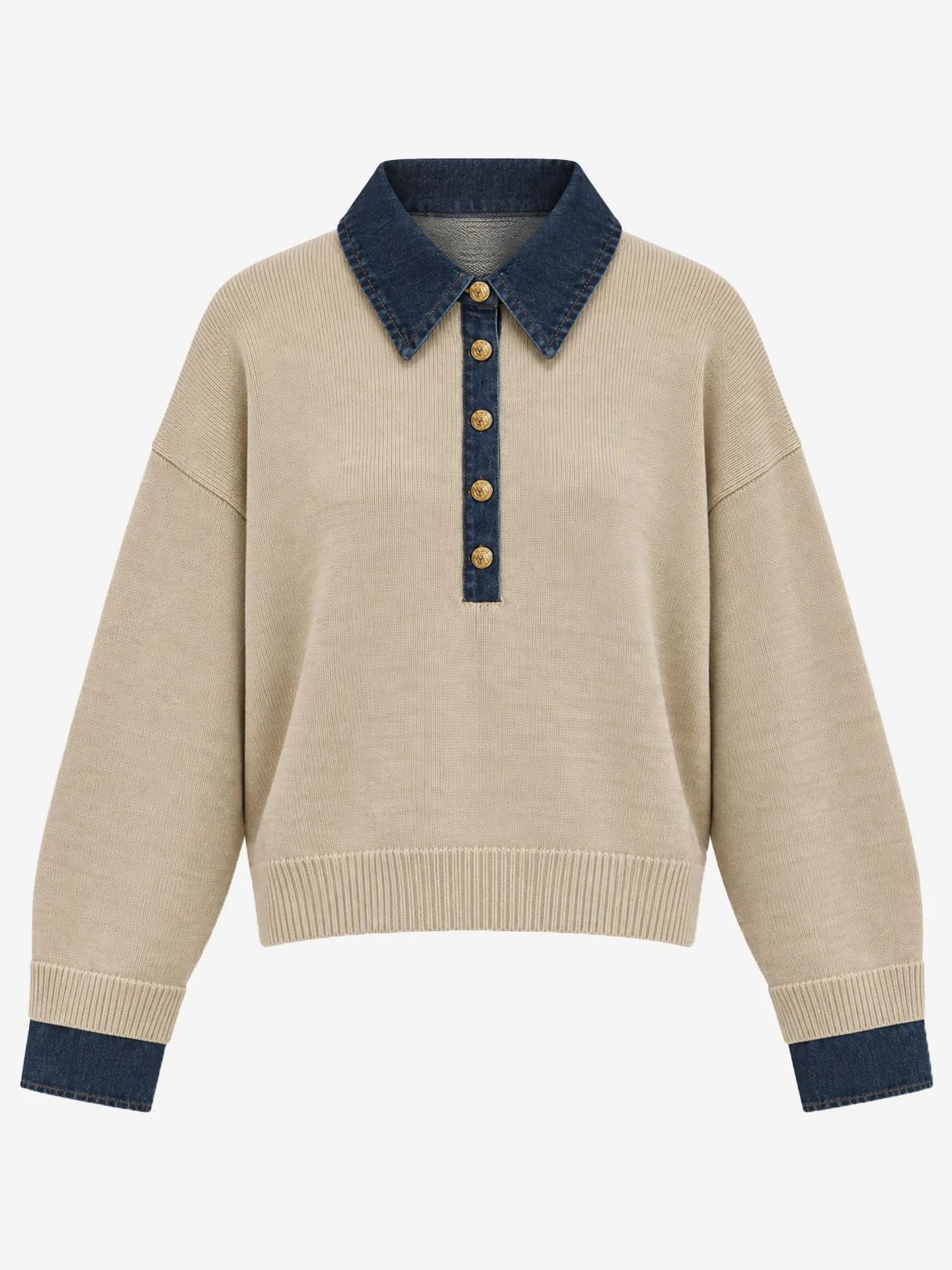 Poety Sweater Gebreide sweater met polokraag