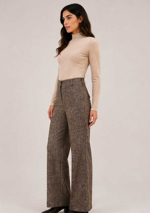 Broek Soul Lano Lurex - Donegal Tweed Choco