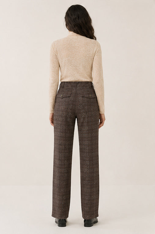 Broek Soul Lano G. Ruit - Harris Tweed Choco