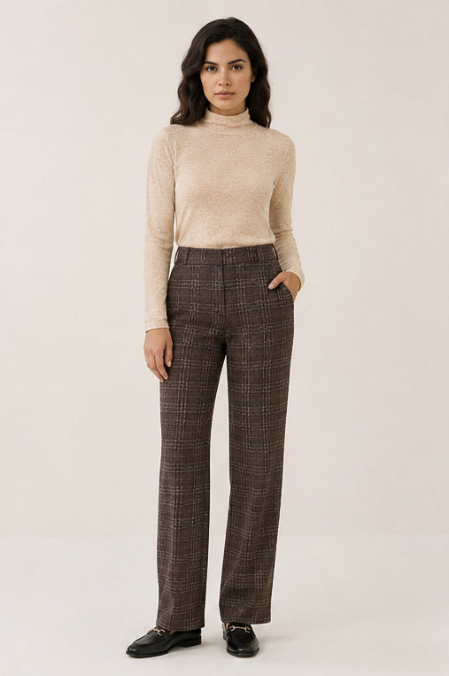 Broek Soul Lano G. Ruit - Harris Tweed Choco