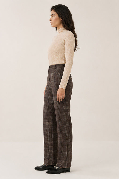 Broek Soul Lano G. Ruit - Harris Tweed Choco