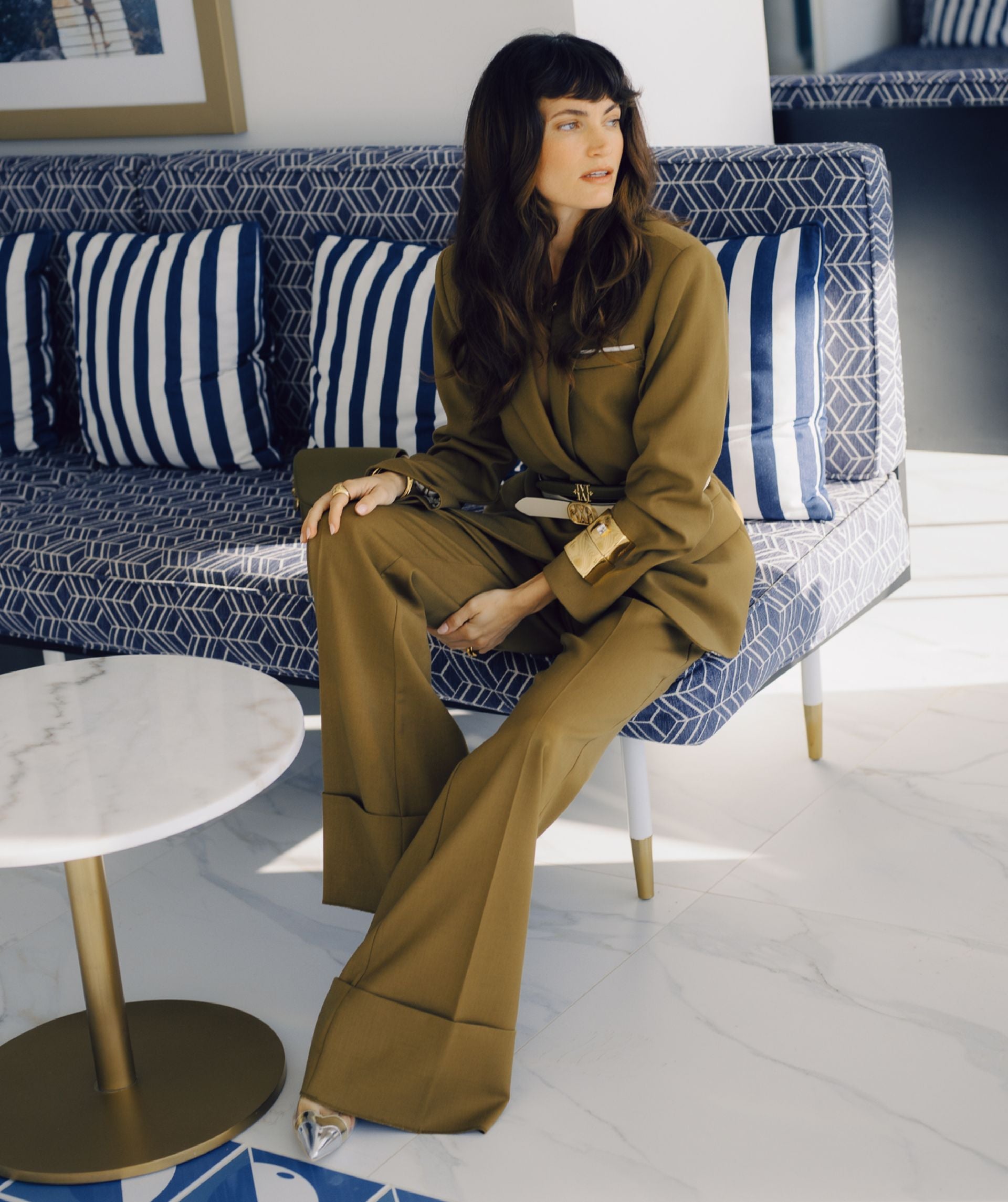 KORIEN mid rise flared pantalon