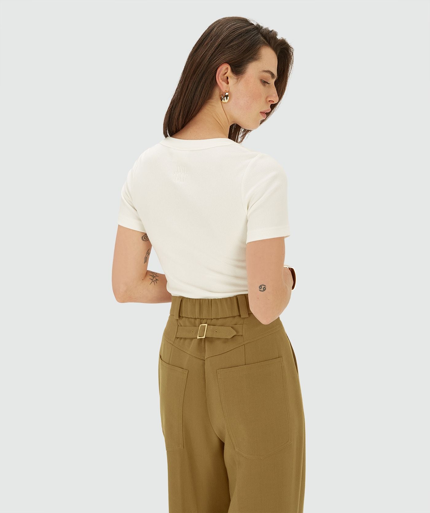 FLORELLE slim fit T-shirt - off white