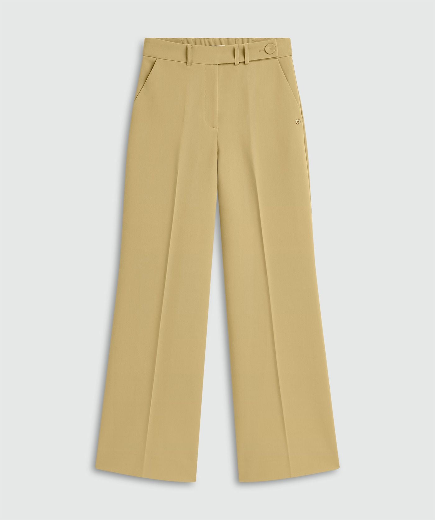 JESSIE high rise wide leg pantalon - mustard yellow