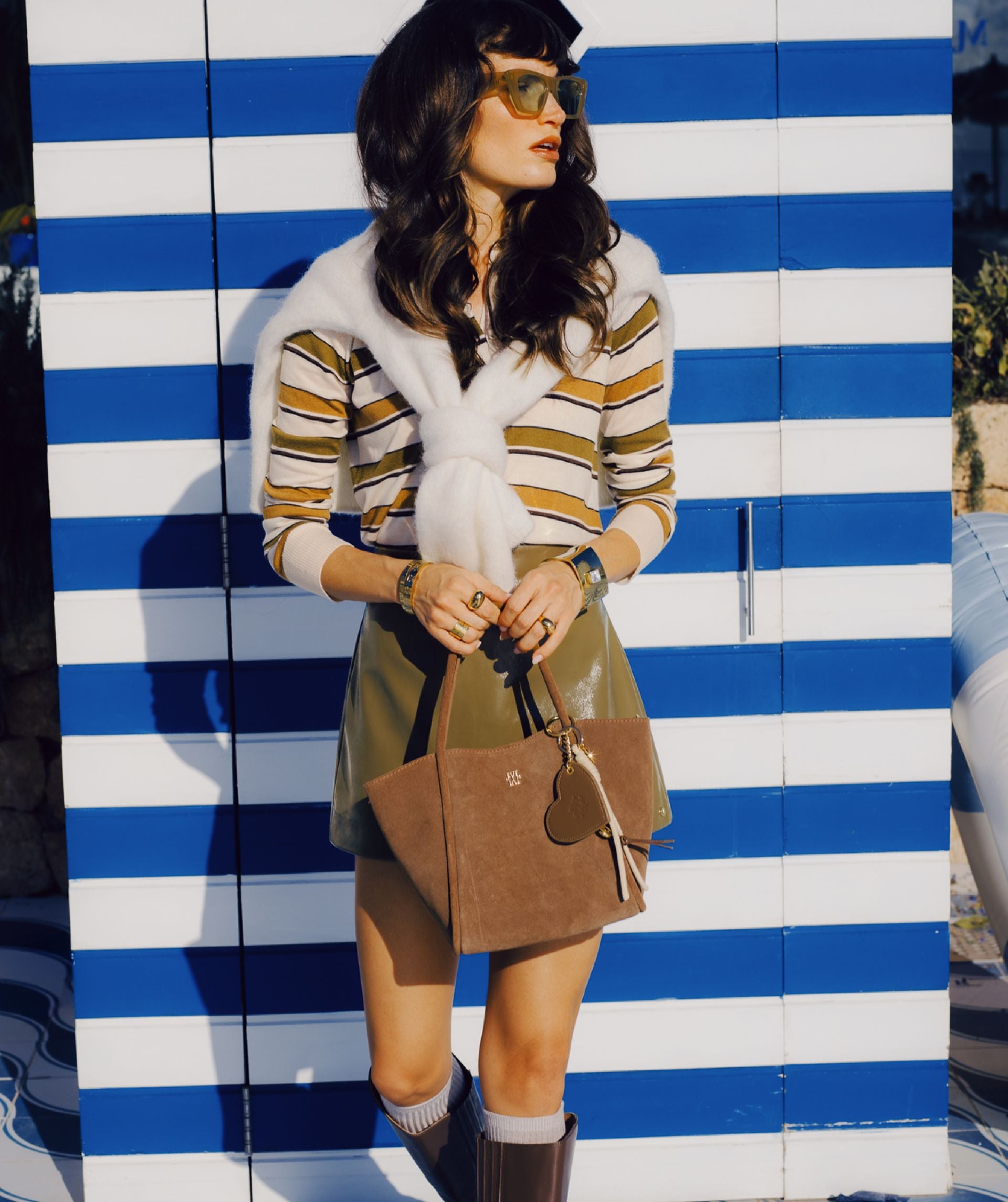 TELMA tas van suède - brown