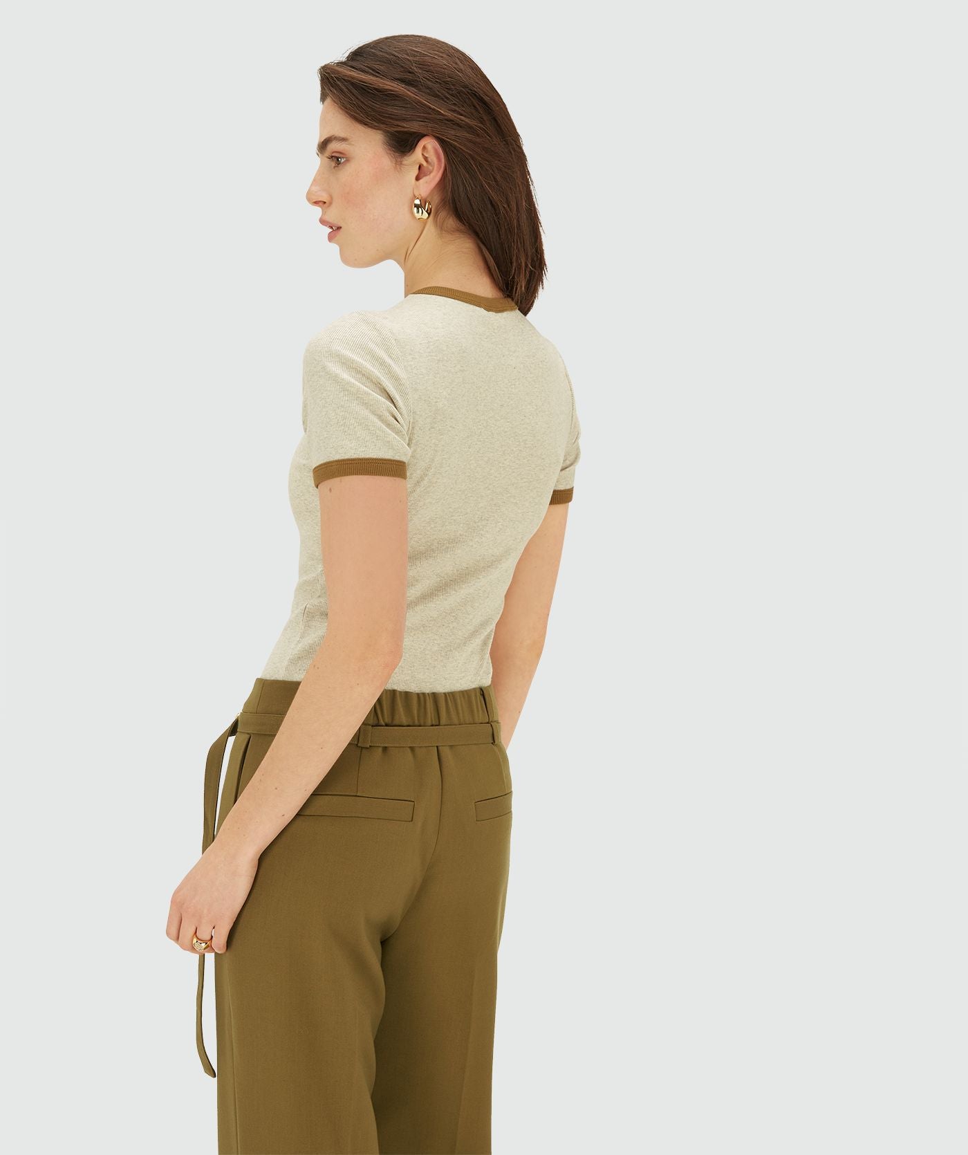 CODY slim fit T-shirt - ecru melange