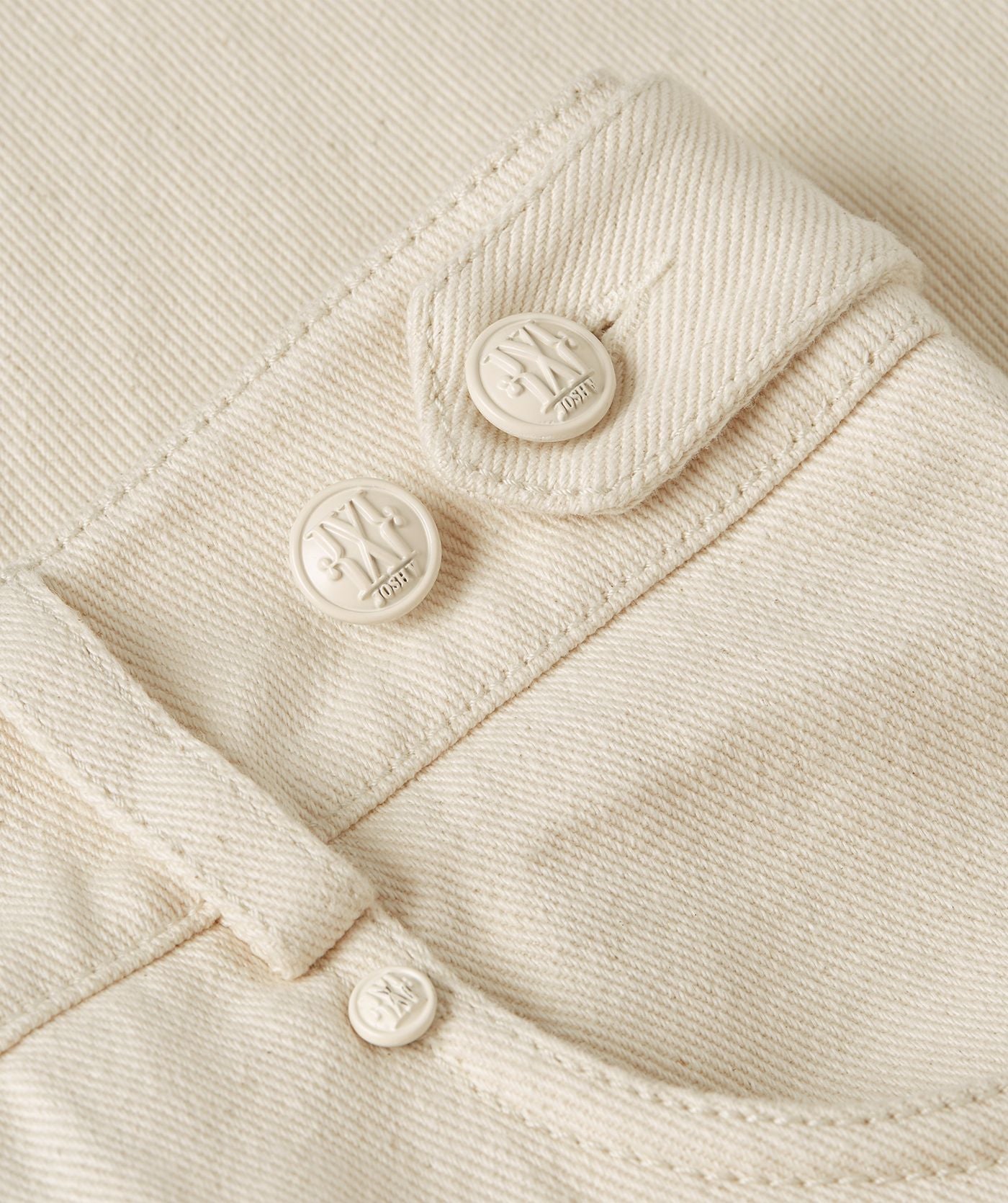 ROMAN mid rise wide leg jeans - ecru