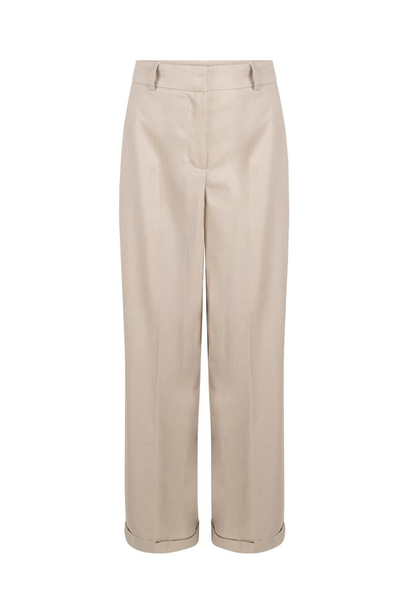NIENKE WIDE LEG PANTALON IN ZAND
