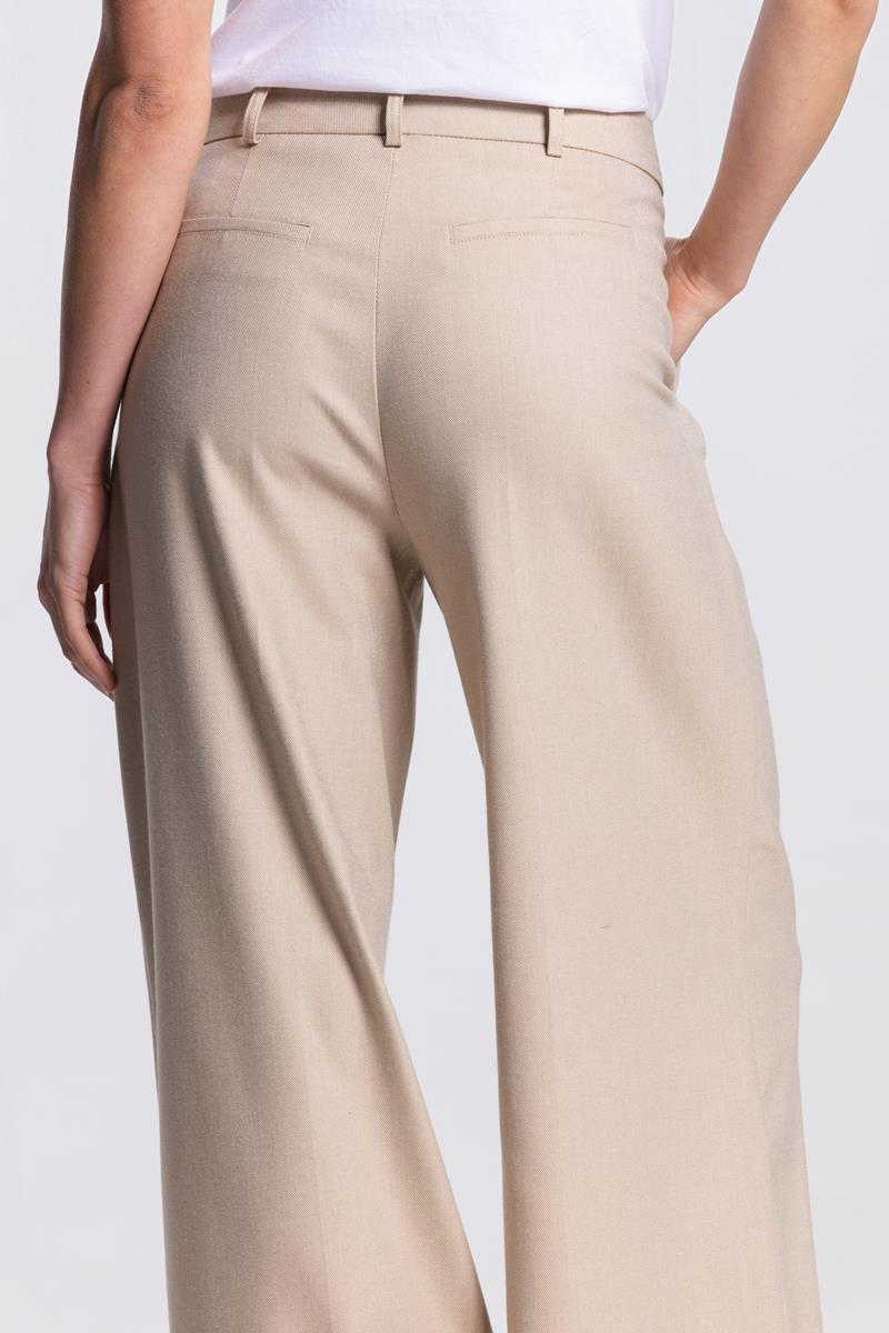 NIENKE WIDE LEG PANTALON IN ZAND
