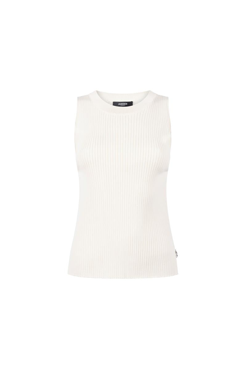 MOISE MOUWLOZE RIB TOP IN CREAM