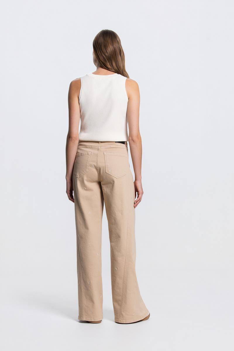 MOISE MOUWLOZE RIB TOP IN CREAM