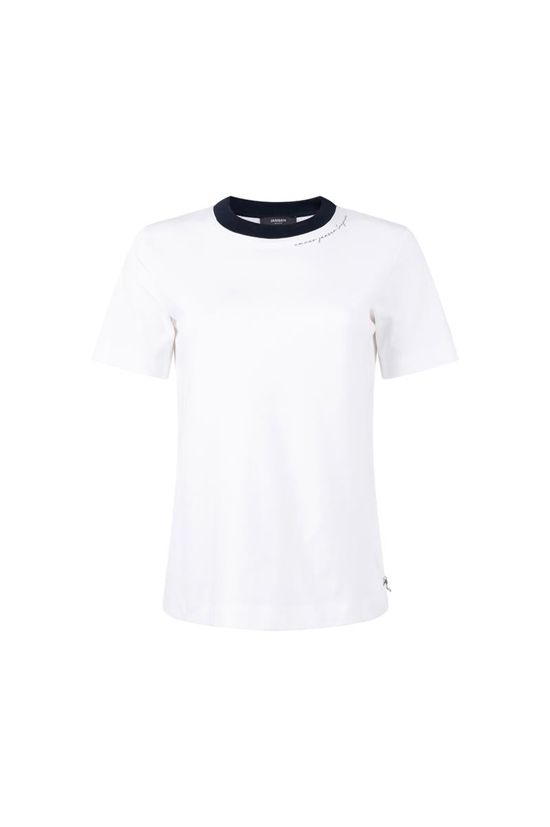 REINA REGULAR FIT T-SHIRT IN WIT