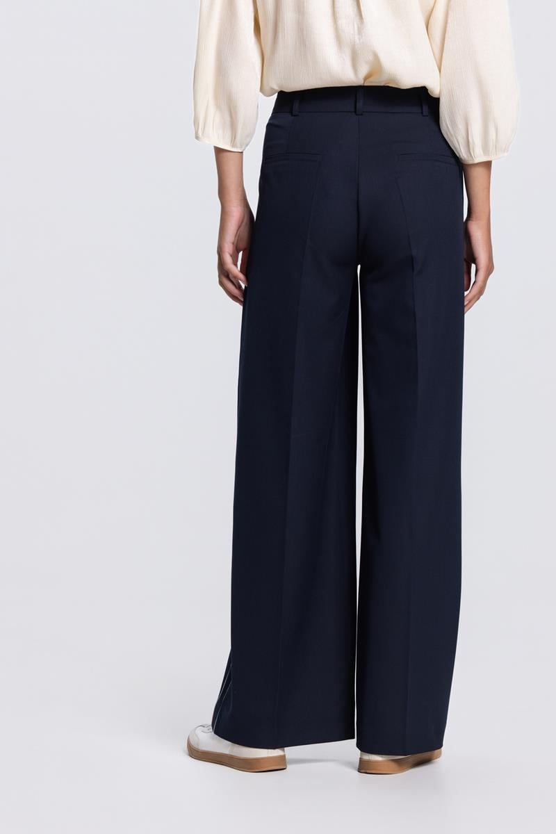 OLIVIA WIDE LEG PANTALON IN DONKERBLAUW