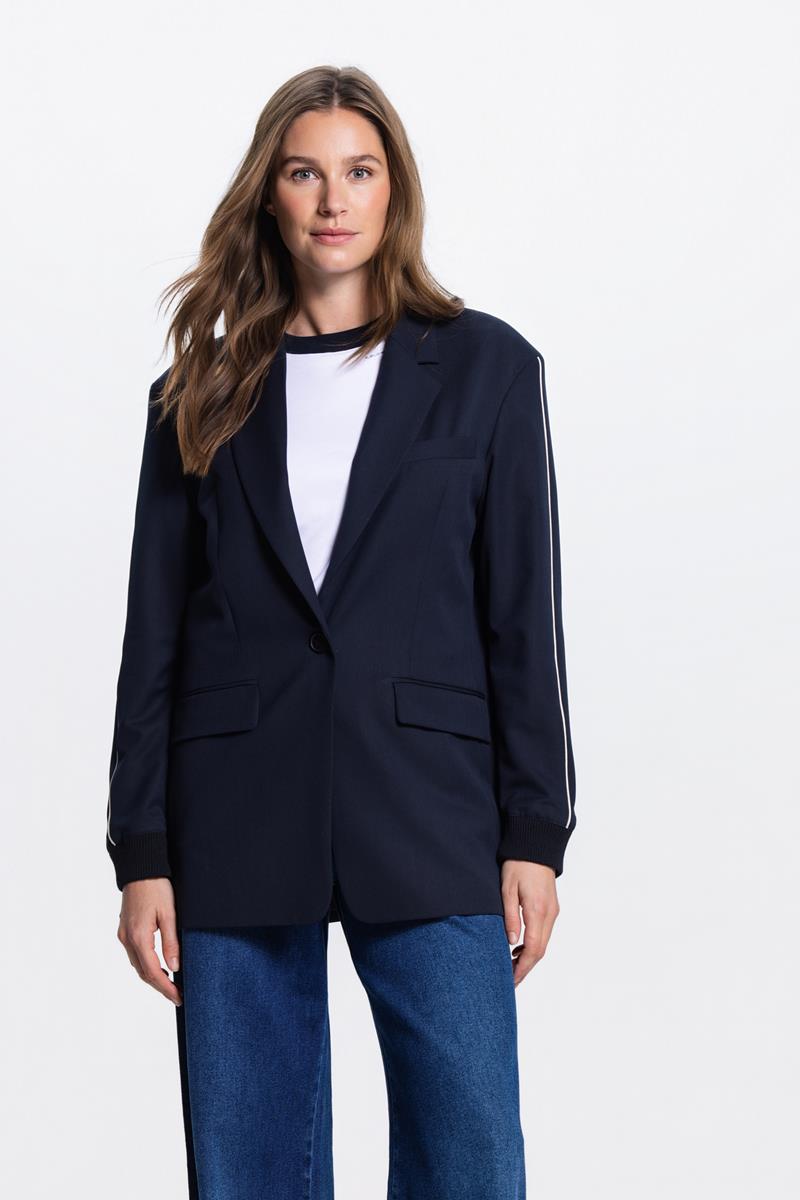 ODA LICHT OVERSIZED BLAZER IN DONKERBLAUW