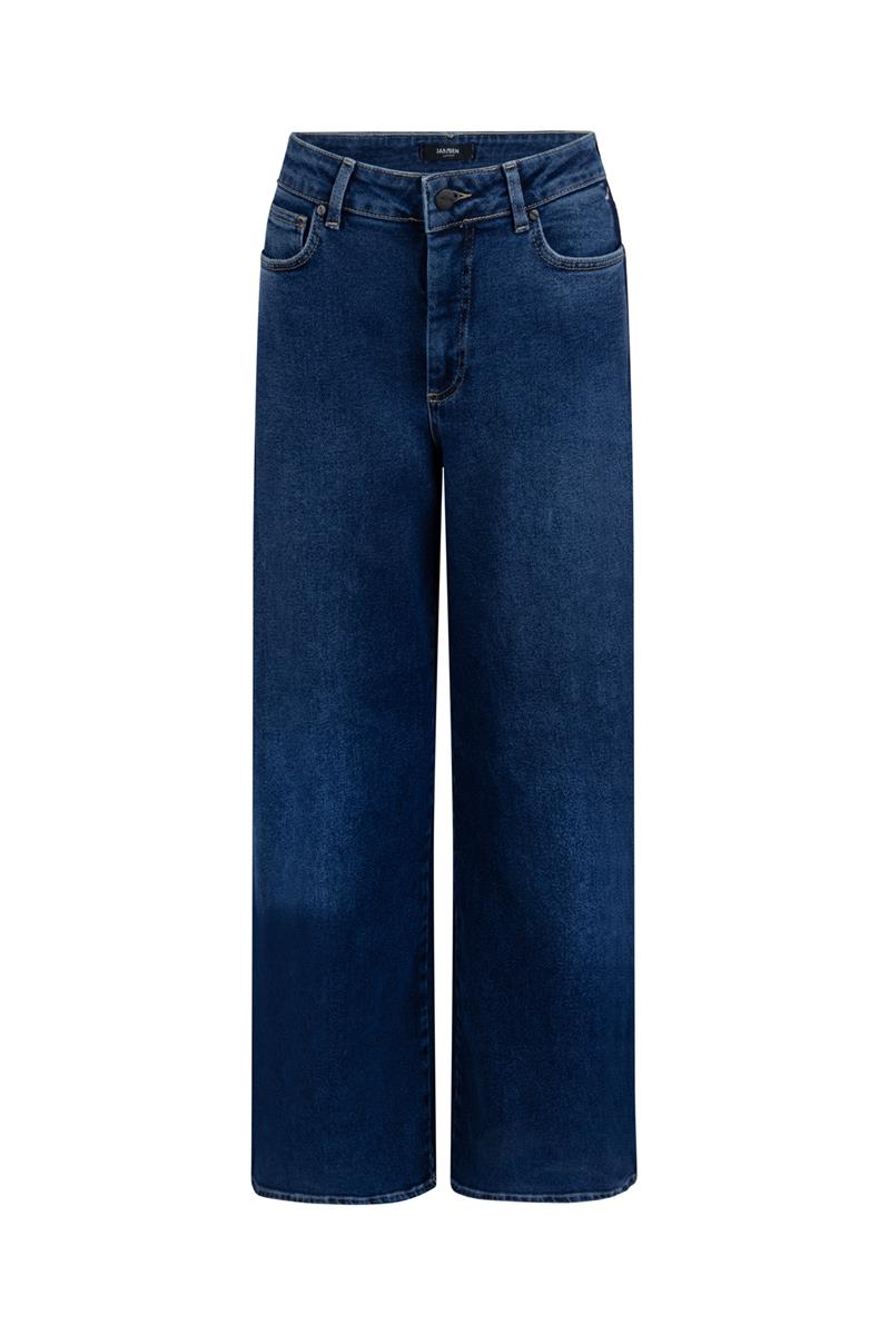 MEADOW WIDE LEG JEANS IN DONKERBLAUW