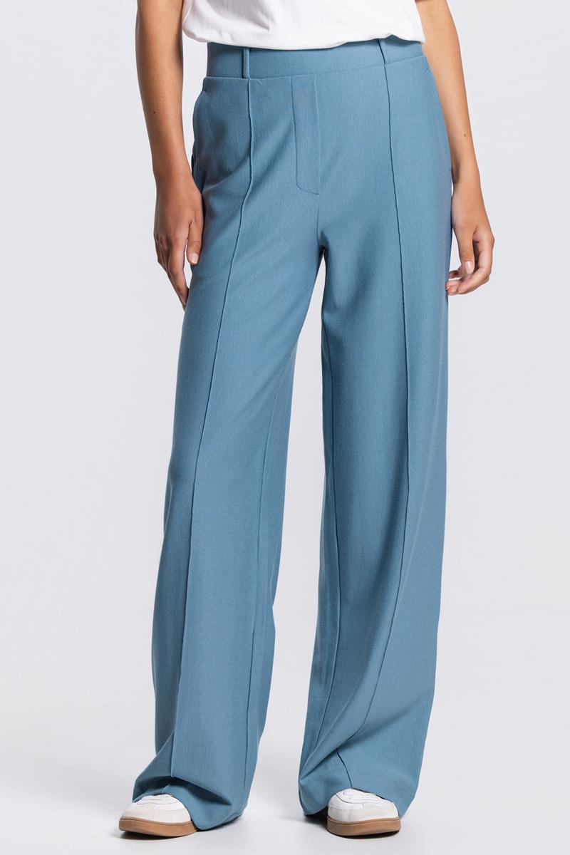ALEID WIDE LEG PANTALON IN AQUAMARIJN