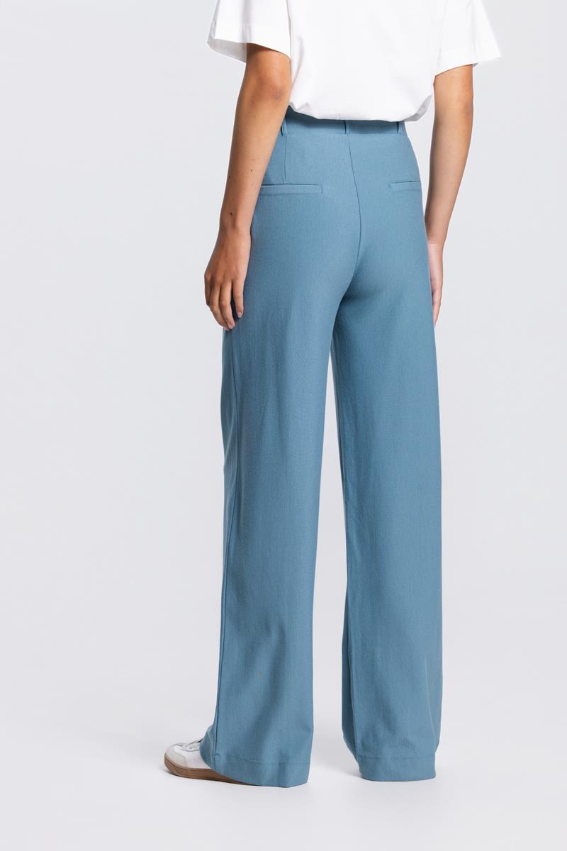 ALEID WIDE LEG PANTALON IN AQUAMARIJN