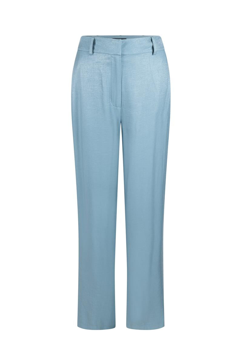 DARA GLANZENDE PANTALON IN AQUAMARIJN