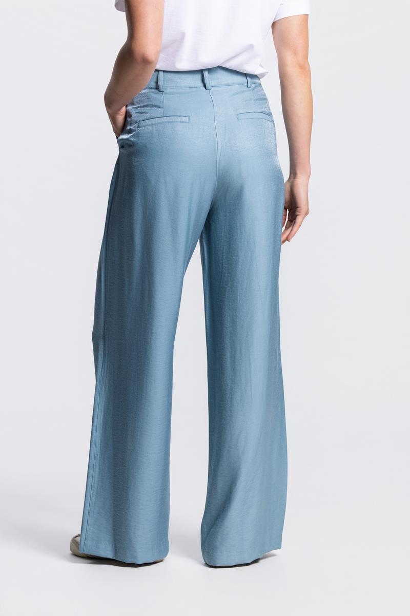DARA GLANZENDE PANTALON IN AQUAMARIJN