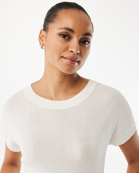 Knitted top of white