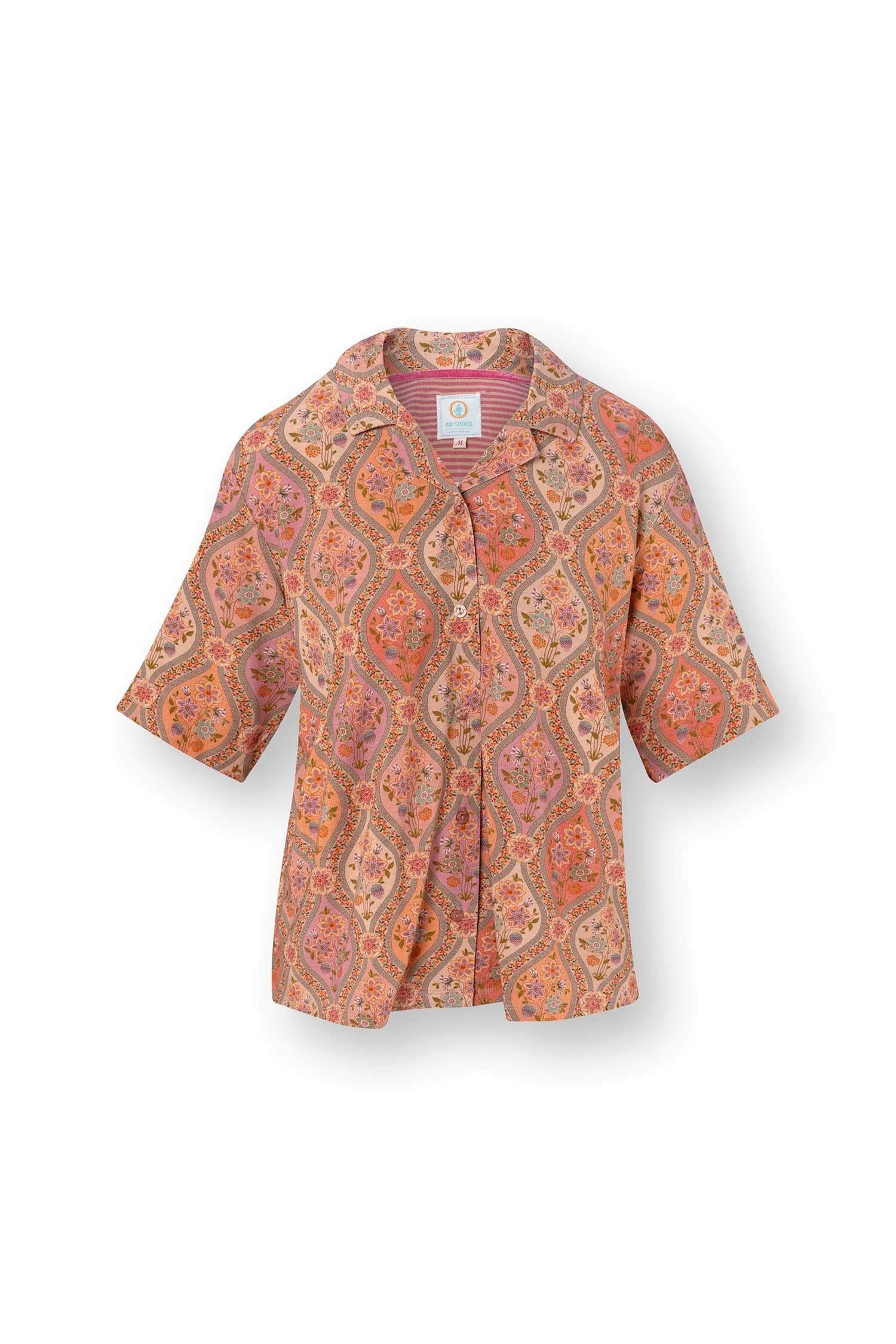 Flora Top Korte Mouw Ornamento