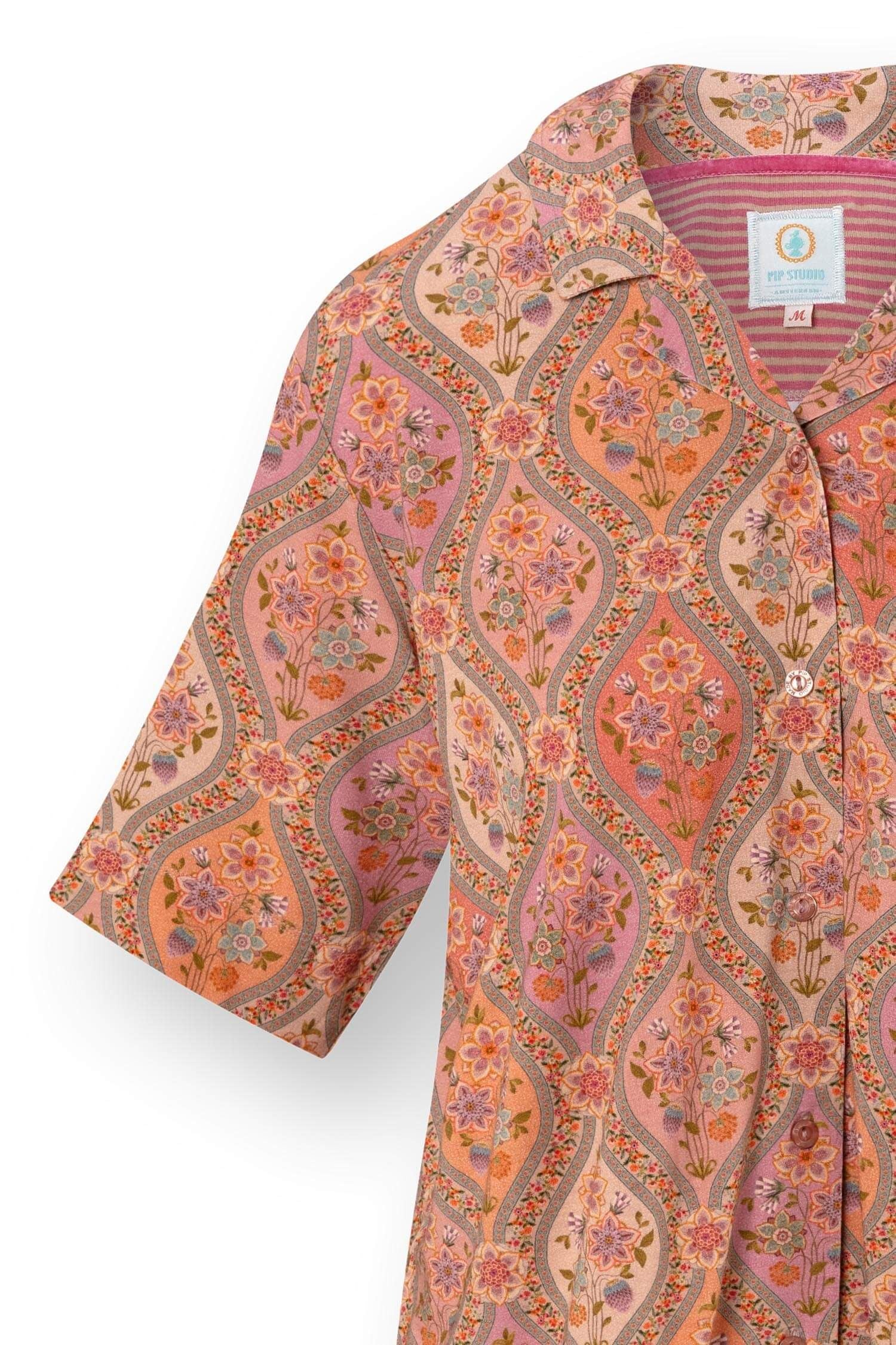 Flora Top Korte Mouw Ornamento