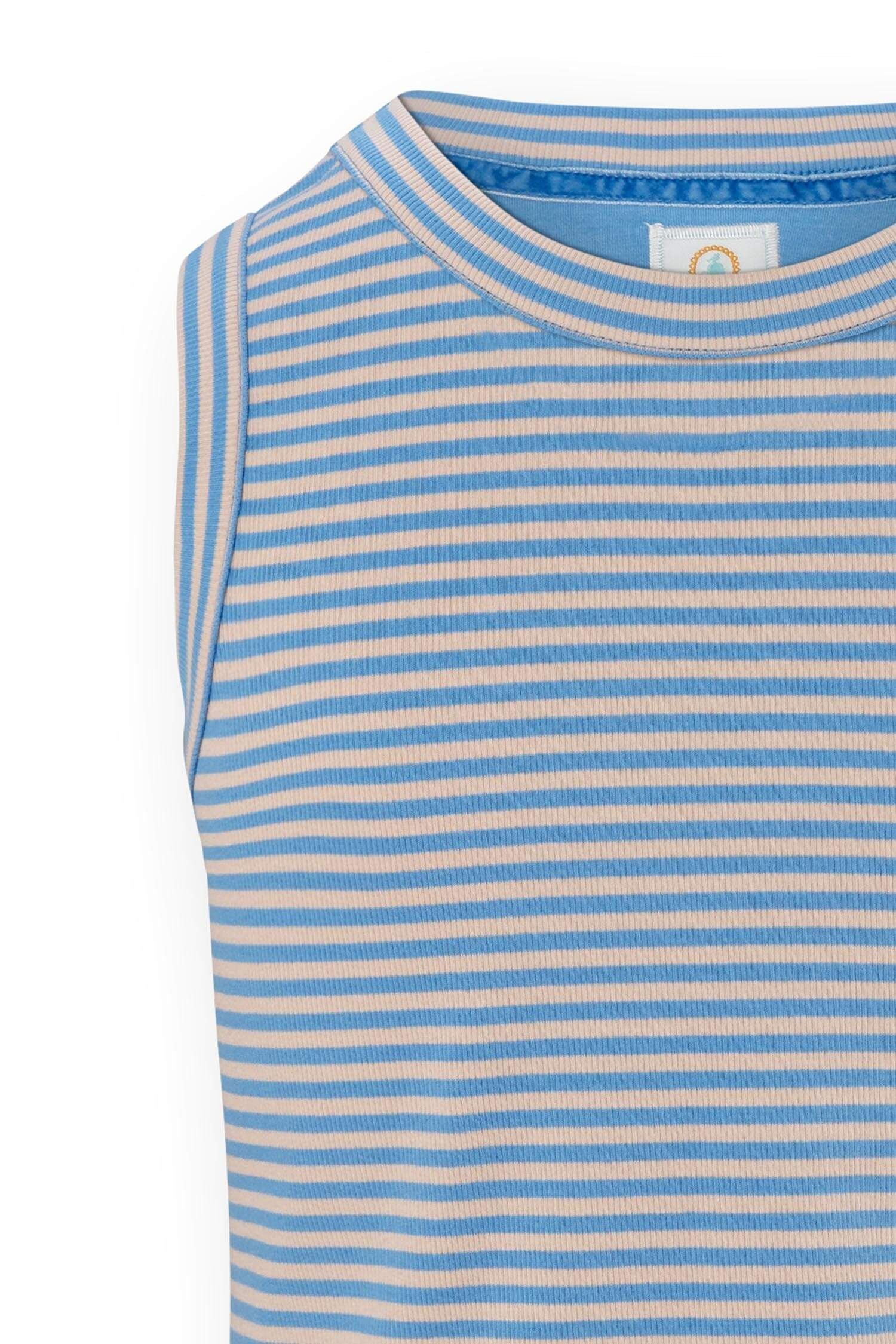 Trinity Top Mouwloos Little Sumo Stripe Blauw