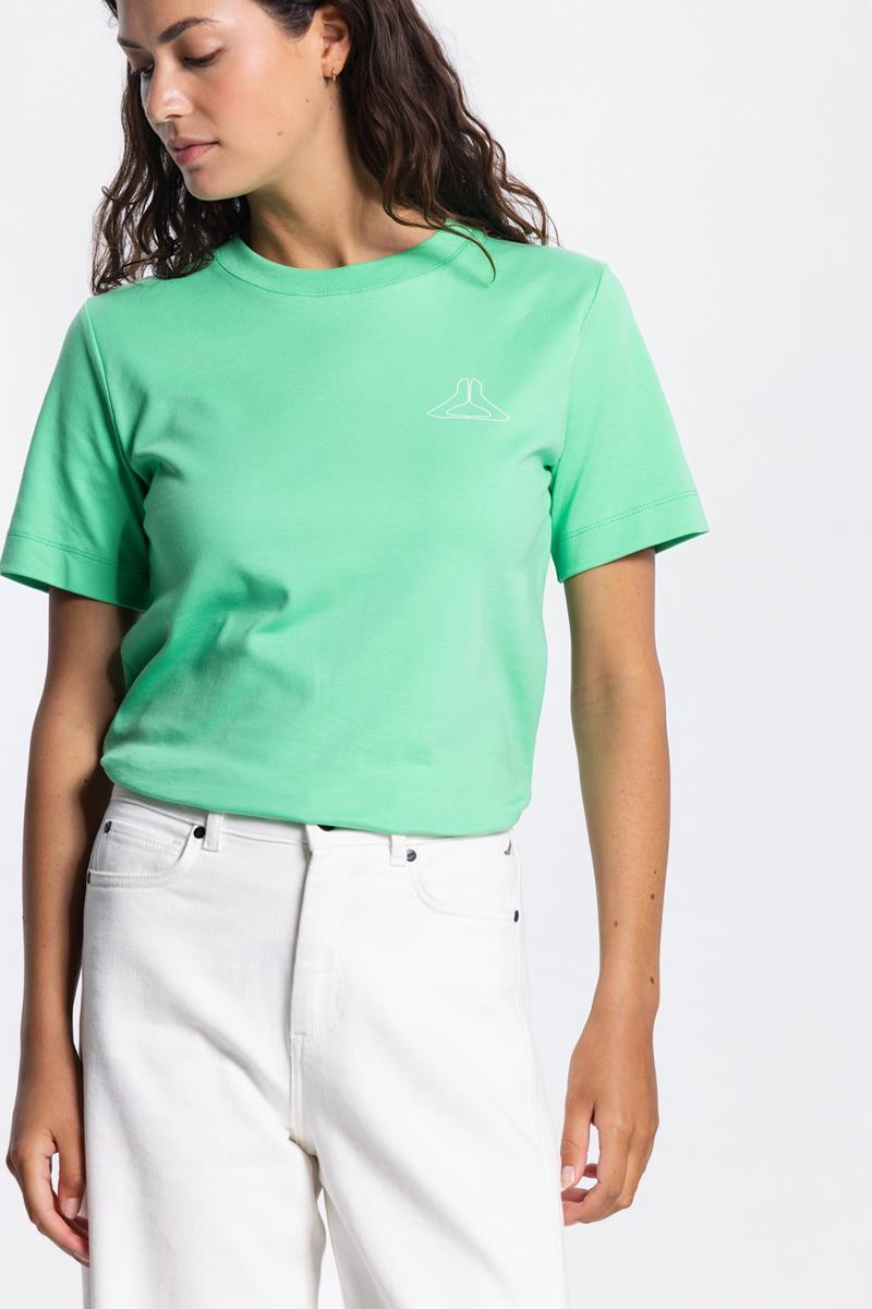 REBECCA LOGO T-SHIRT IN GROEN