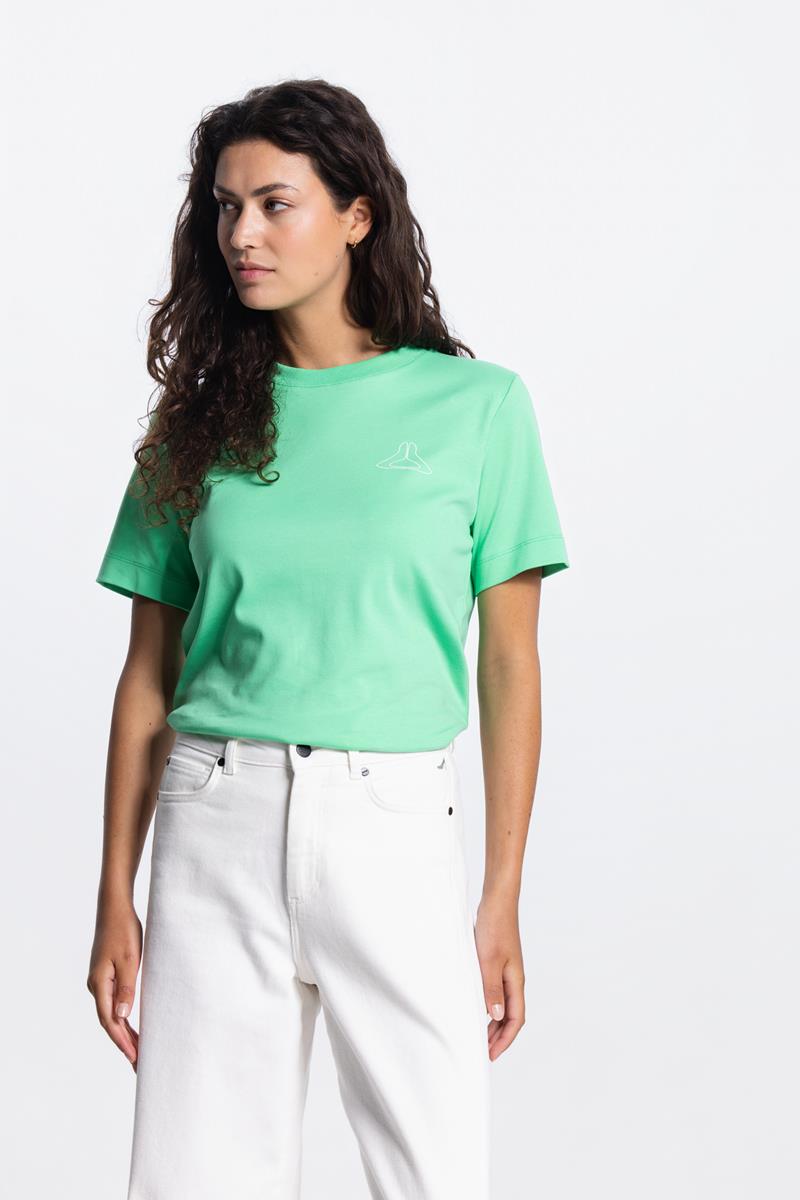 REBECCA LOGO T-SHIRT IN GROEN