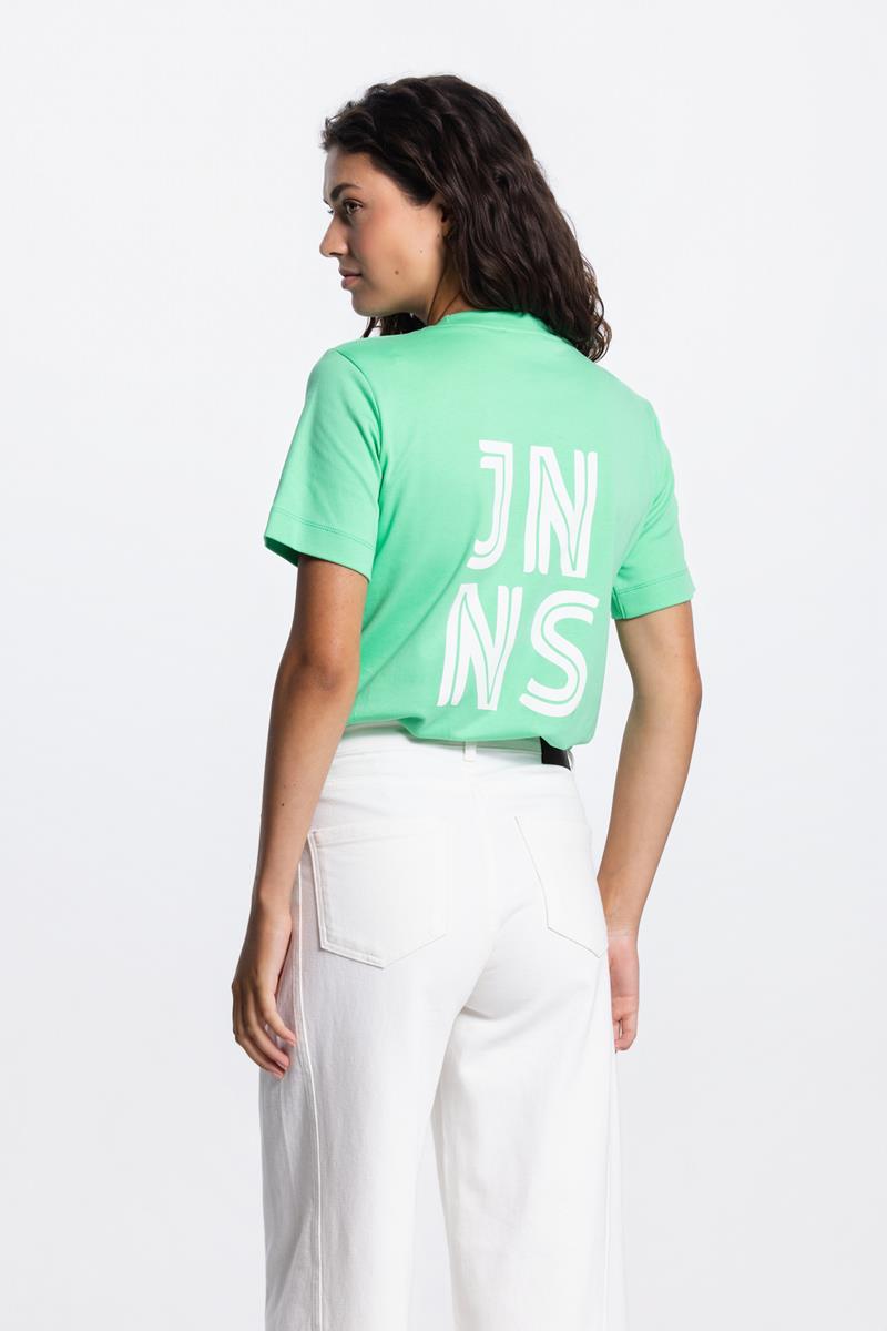 REBECCA LOGO T-SHIRT IN GROEN