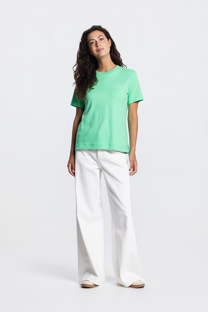 REBECCA LOGO T-SHIRT IN GROEN