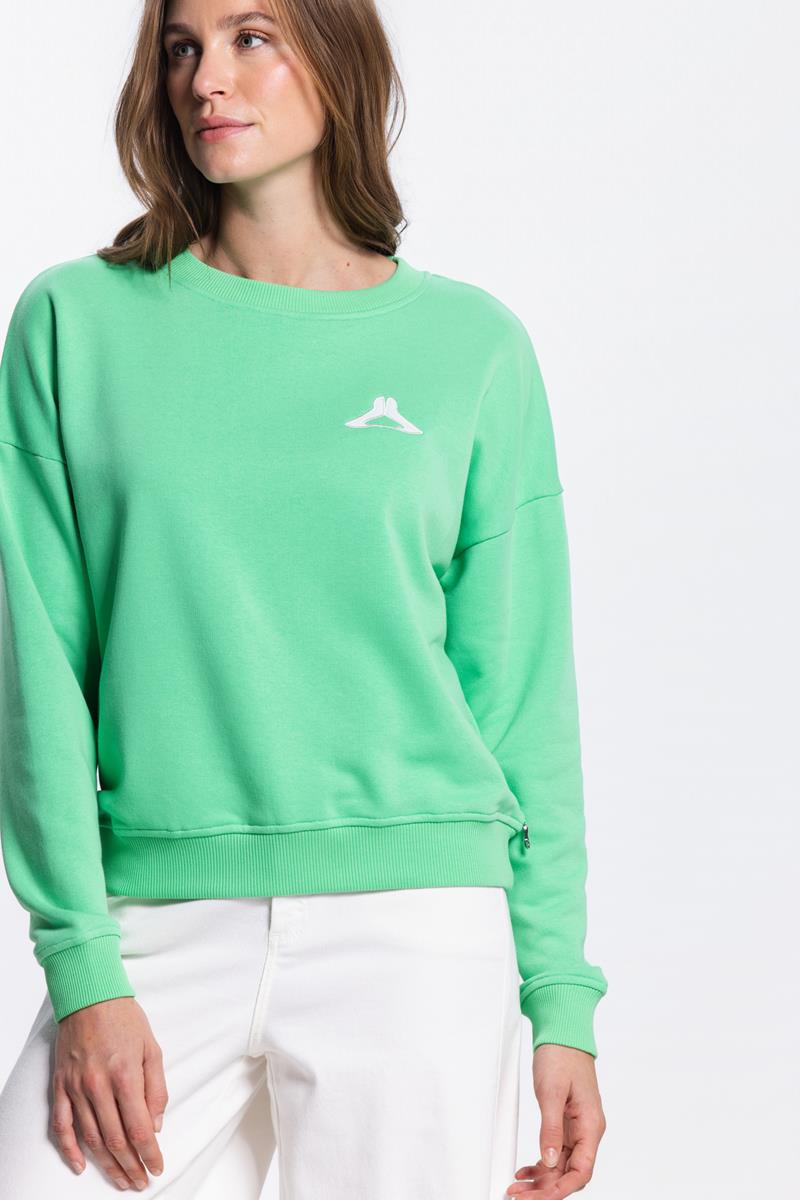 MURIEL LOGO SWEATER IN GROEN