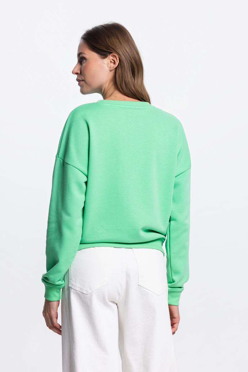 MURIEL LOGO SWEATER IN GROEN