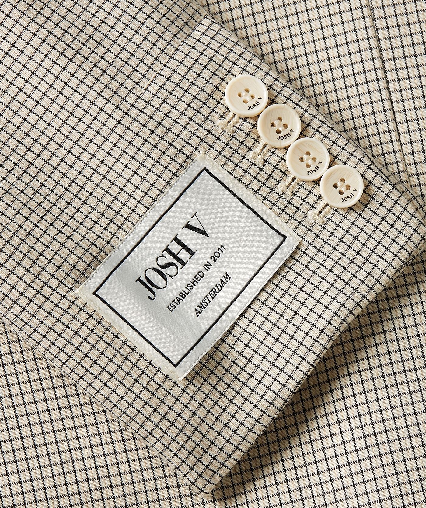 NICK oversized blazer - stone check