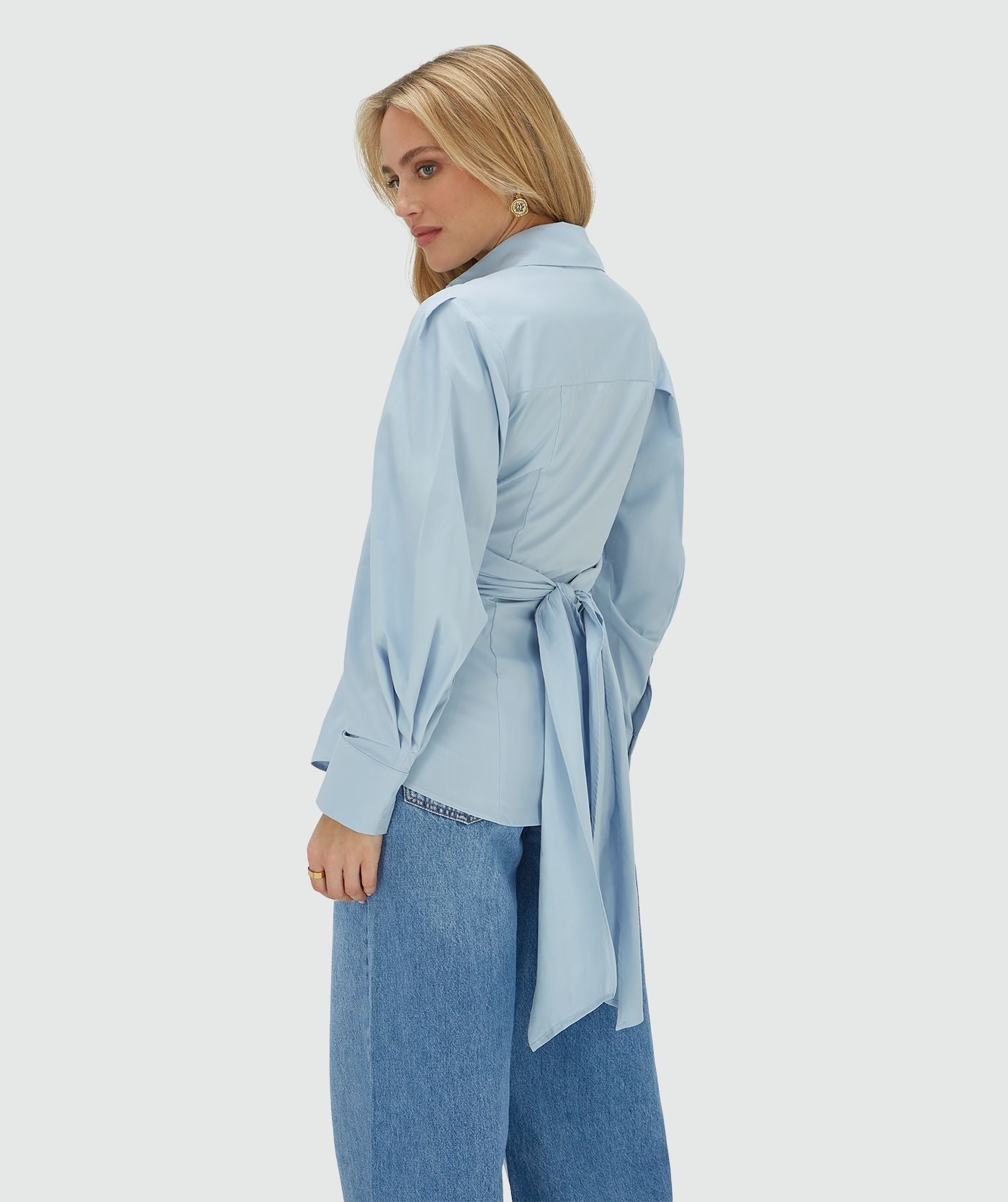 LUANN fitted blouse - fresh blue